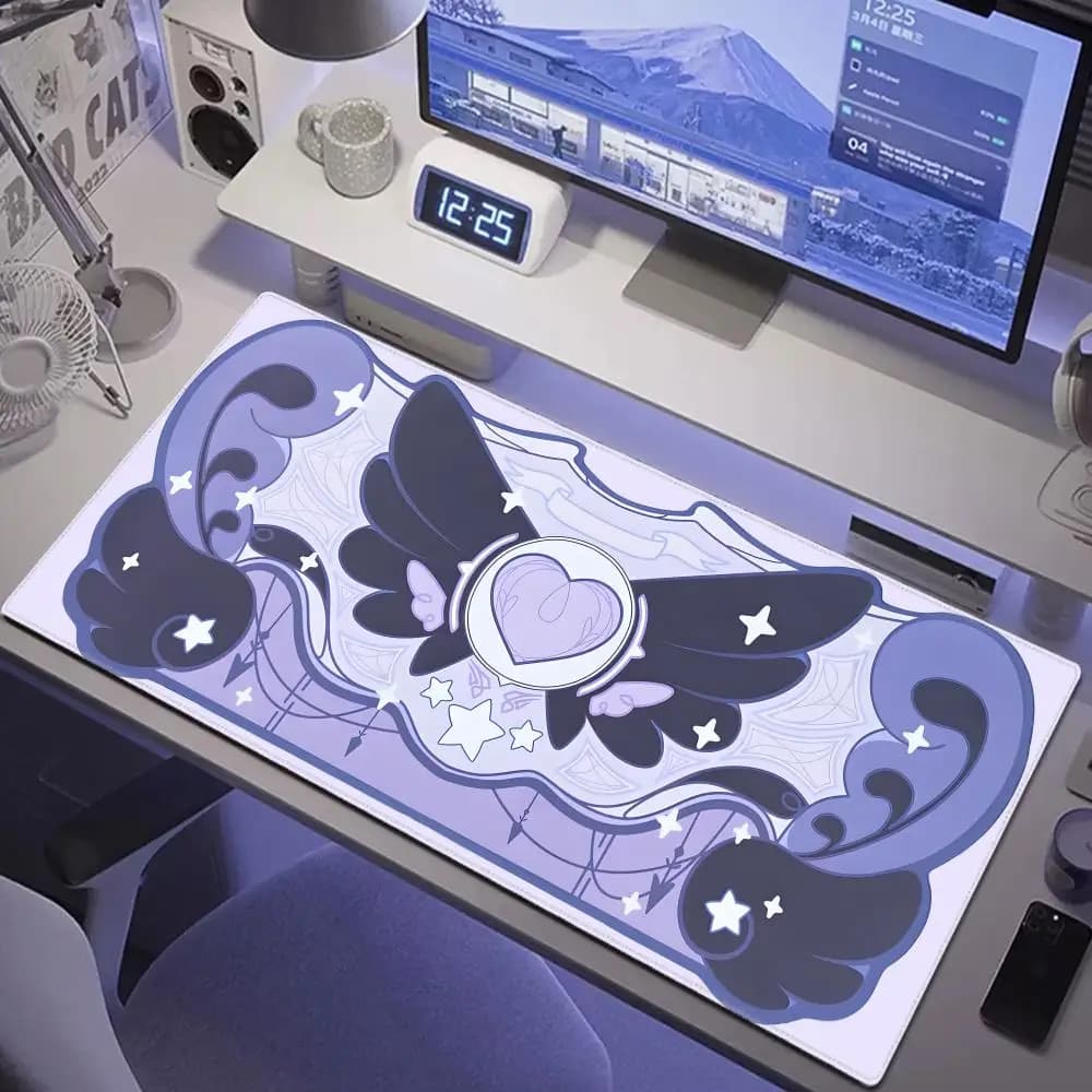 Tappetino per mouse da gaming estremo, tappetino per laptop, tappetino da scrivania oversize per ufficio, Dark Wind, antiscivolo, con bordi rinforzati, morbido e spesso