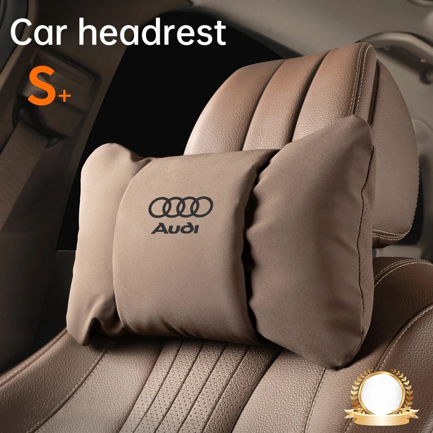 Cuscino Poggiatesta e Supporto Lombare per Auto, Universale per Audi A3 A4L A5 A6L Q3 Q5 Q7, Accessori per Sedili