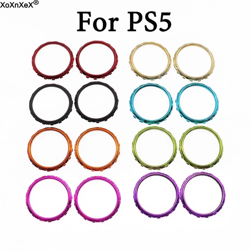 1set = 2 pezzi di accessori di ricambio Chrome Thumbstick Accent Rings per Controller Sony PS5 DualSense 5 PS5