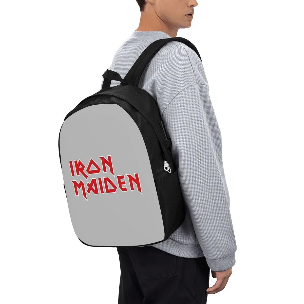 Zaino IronMaidens per Viaggi, Borsa per Notebook, Borsa per Computer, Borsa Scolastica per Studenti Universitari, Borsa a Tracolla per Laptop per Uomini e Donne