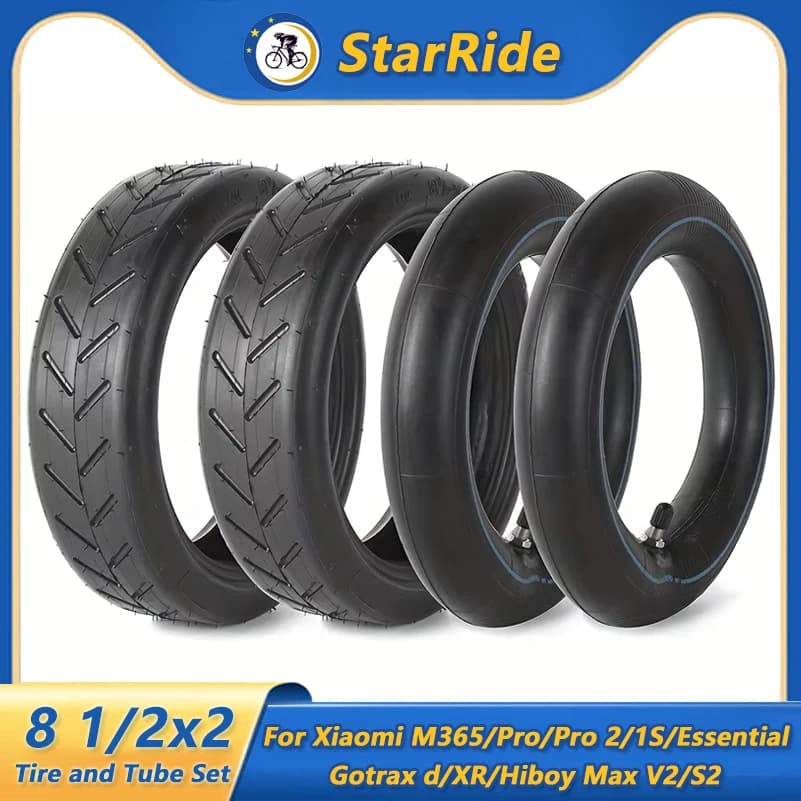 Set di pneumatici e tubi da 8 1/2x2 Pneumatici di ricambio per scooter da 8,5 pollici 50/75-6.1 Pneumatico per parti di pneumatici per scooter elettrico Xiaomi M365/Pro/1S
