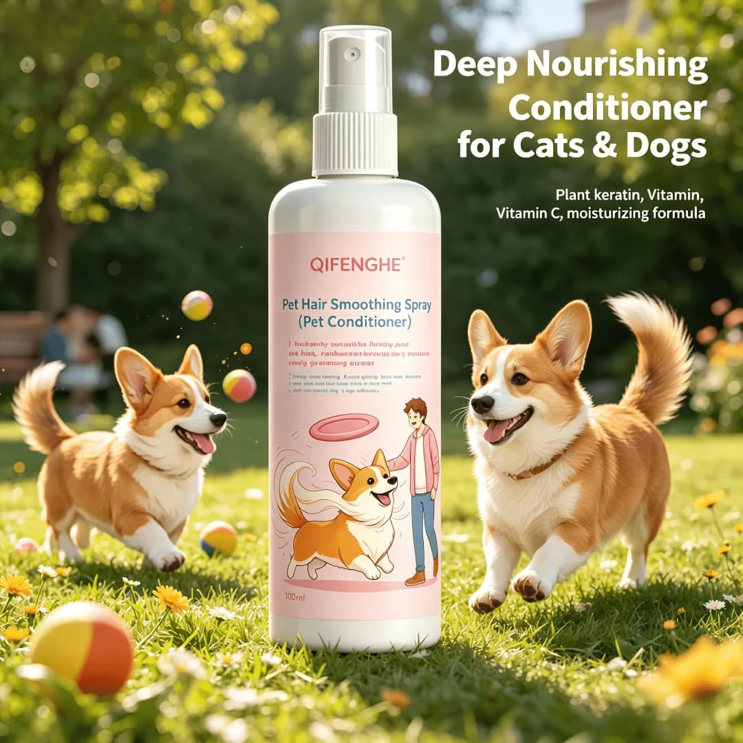 Set per la toelettatura degli animali domestici: spray lisciante per il pelo e rullo anti-pelucchi, balsamo anti-crespo e rimuovi peli, adatto per cani e gatti