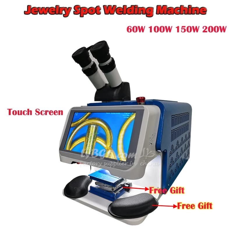 60W 100W 150W 200W High-Precision Jewelry Spot Welding Machine with Touch Screen Control for Repair and Manufacturing Laser