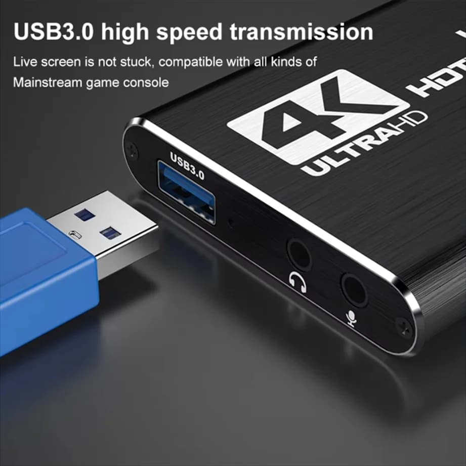 Scheda di acquisizione video USB 3.0 4K Videoregistratore HD 1080P 30Hz compatibile HDMI Grabber per PS4 OBS Registrazione di giochi Streaming live