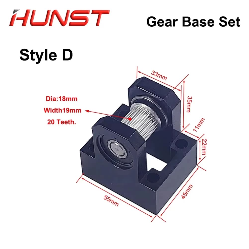 Gear Base Set Machine Mechanical Parts 3M Reduction Box Idler Pulley Tensioner Timing Pulley for Laser Engraving Cutting Machine