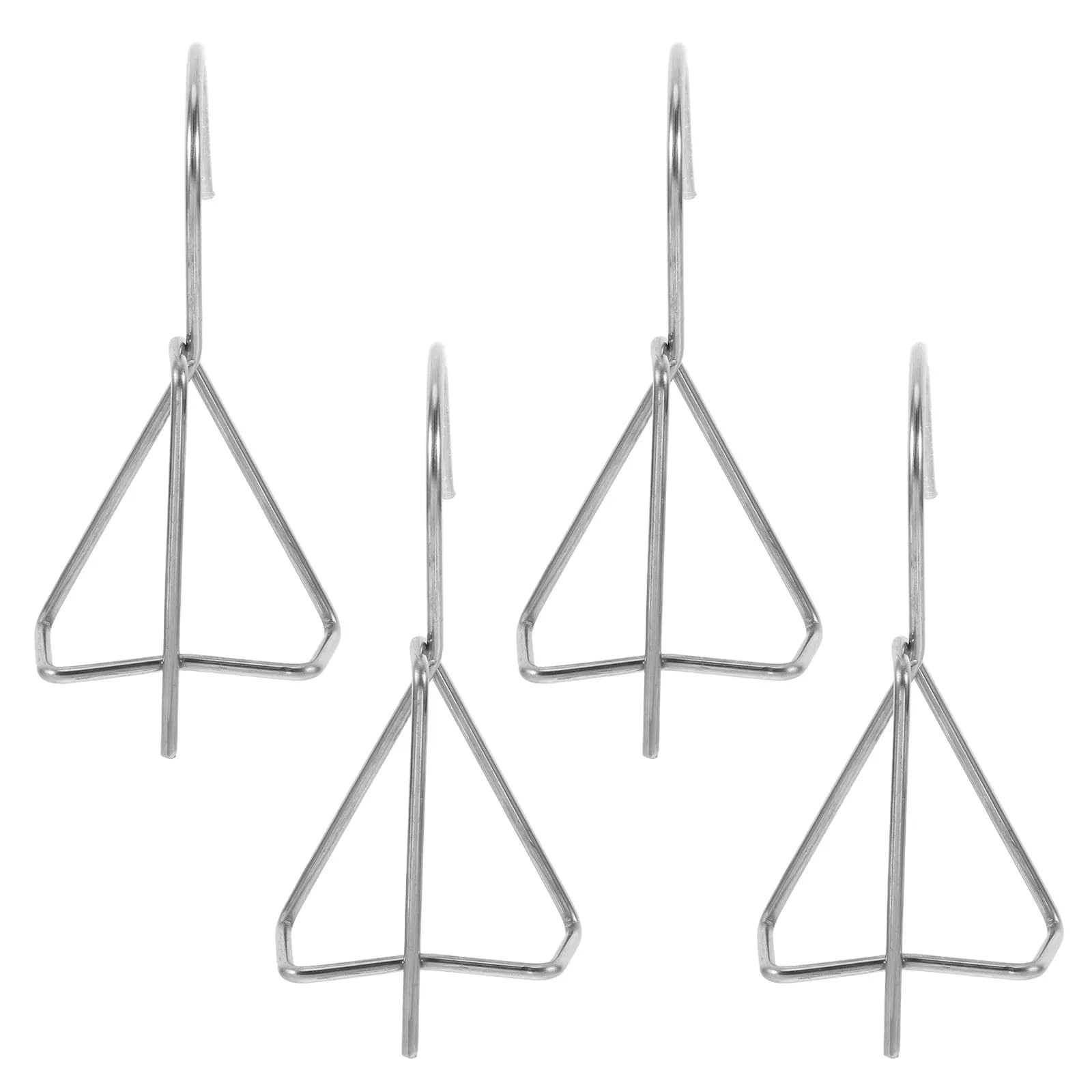 Set di 4 Ganci per Vasi da Fiori in Acciaio Inox, Supporti per Piante da Parete per Interni ed Esterni, Porta Orchidee Resistenti