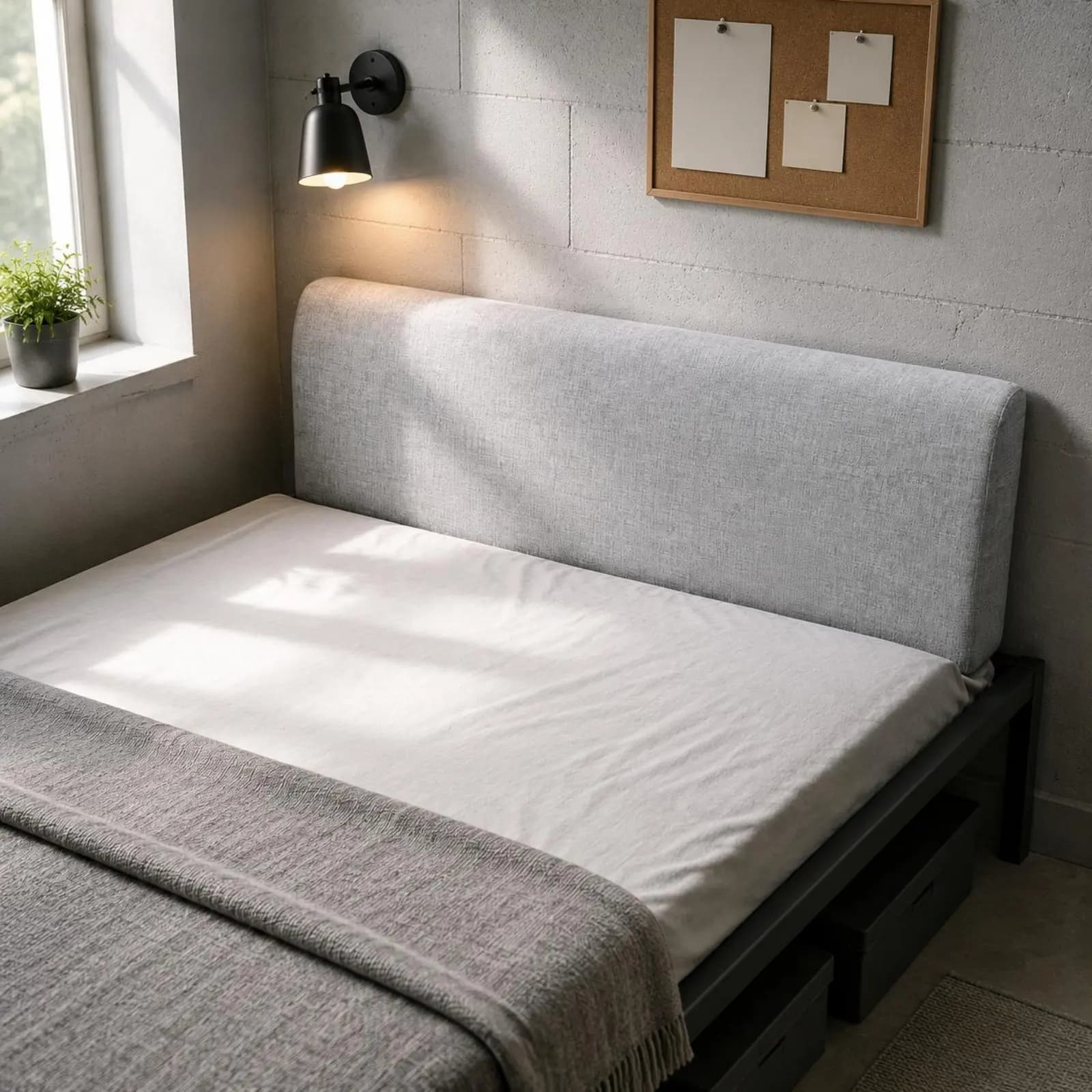 Headboard Backrest Cushion Supportive Attach-on Headboard Cushion Bed Rest Pillow Ergonomic Bedding Accessory Soft for Dorm Room