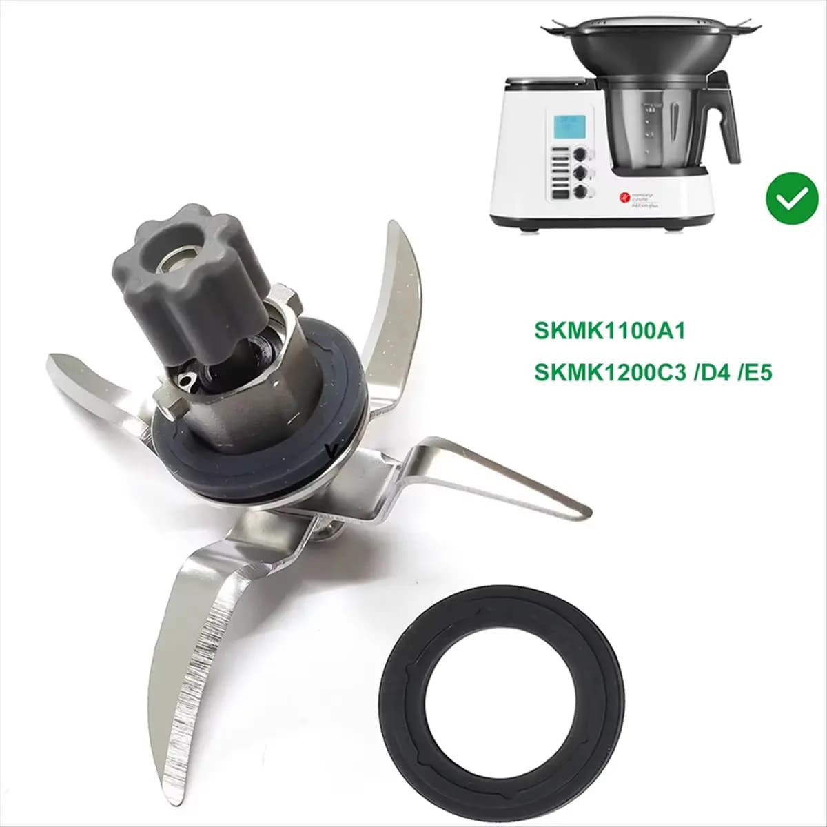 Lama frullatore FZFZ per Monsieur Cuisine Edition Plus SKMK1200 C3/D4/E5 SKMK1100A1 Accessori per robot da cucina con coltello mix