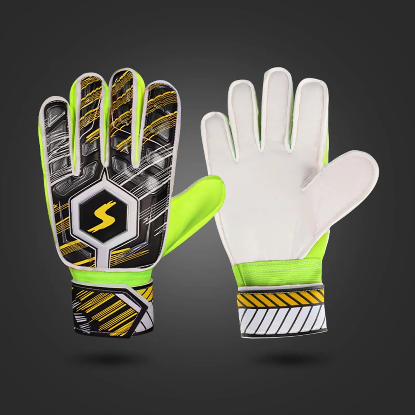 Guanti da Portiere da Calcio con Dita Intere, in Lattice Spesso Protettivo, Accessori da Calcio per Ragazzi, Ragazze, Uomini e Giovani