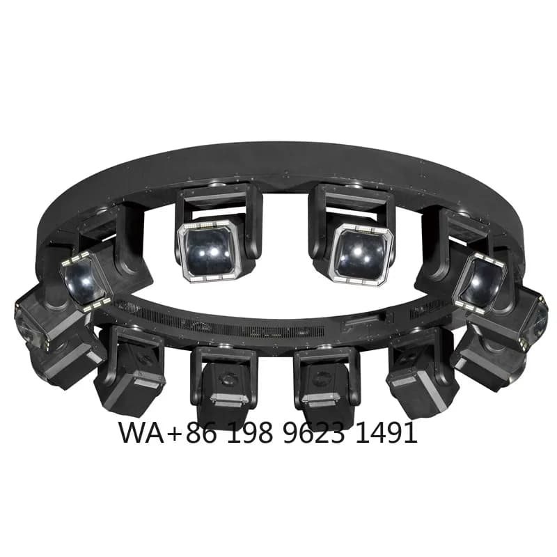 Luce ad Anello Cinetica RGBW E27 con Sistema DMX512 per Discoteche, DJ, Bar, Palcoscenici ed Eventi, Lampada Professionale per Effetti Luminosi