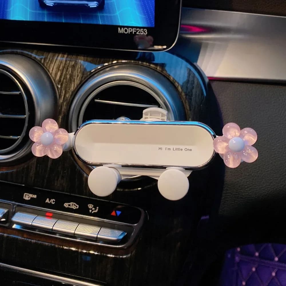 Mobile phone bracket for cute car Support for fixed bracket for mobile phone navigation with clip for creative car