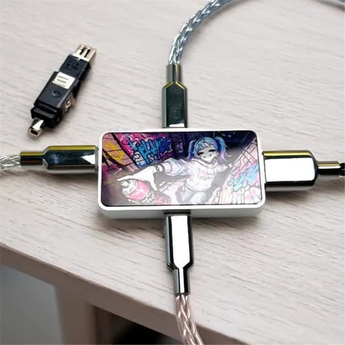 A85P USB-Dock Gaming TypeC-TypeC Data Line USB Hub 8K Separate Power with Screen Trendy for 8000Hz Black