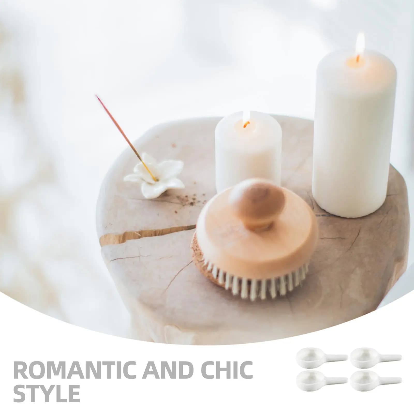 4Pcs Premium Ceramic Aroma Burner Tray Heat Resistant Thickened Candleholder for Essential Oil Wax Melts Home Office Decoration