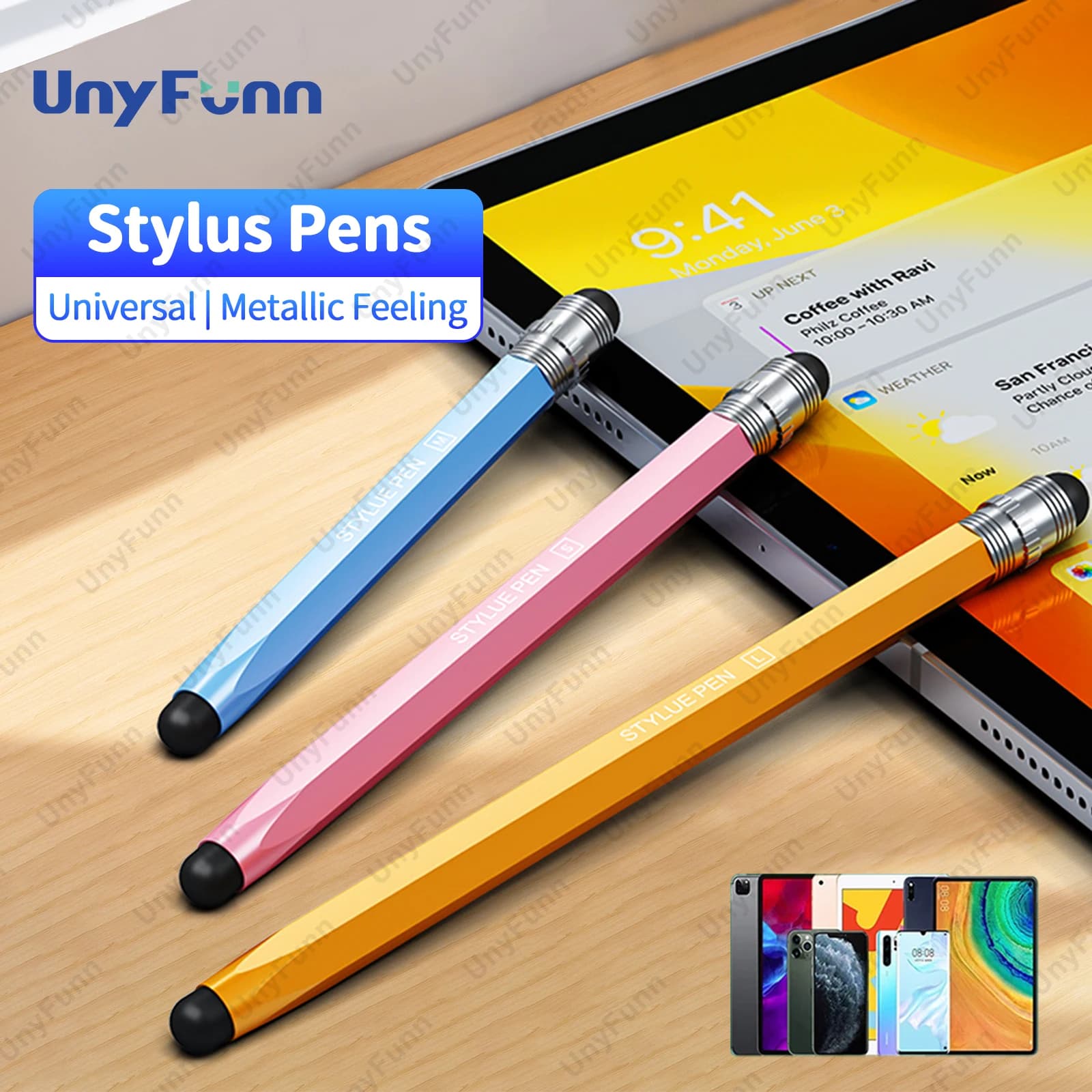 Penna stilo universale per tutte le schermi touch Stilo capacitivo da disegno ad alta precisione per iPad iPhone Samsung Galaxy Kindle Tablet