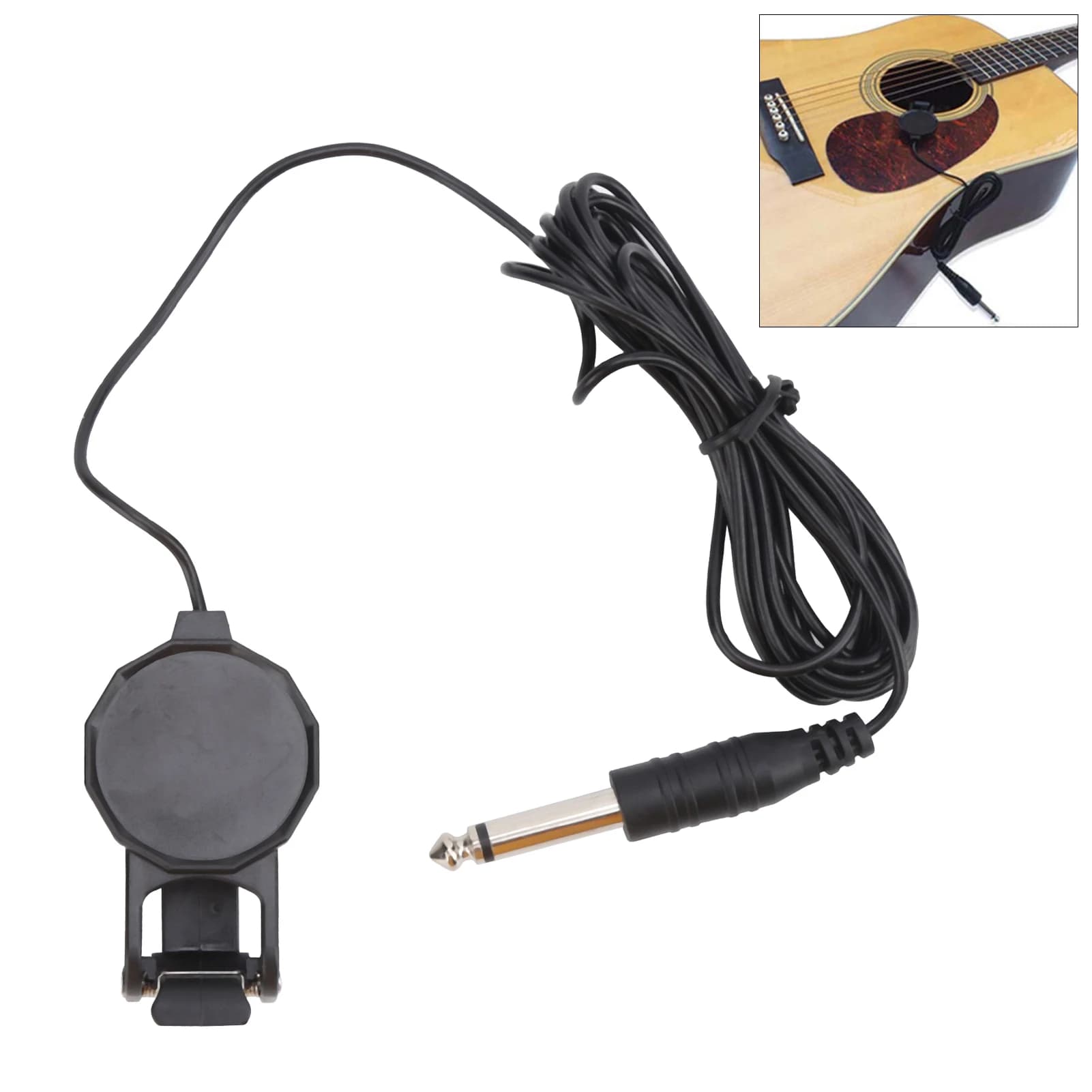Clip‑On Pickup Microphone Piezo Violin Acoustic Guitar Ukulele Musical Instrument Accessories Clip‑On Pickup Guitar Pickup