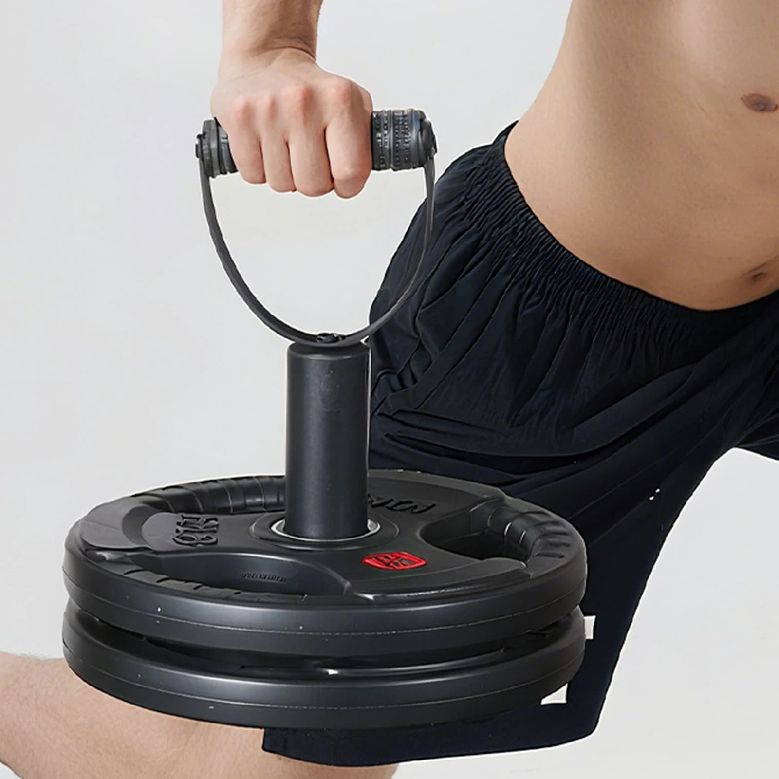 DIY Kettle Dumbbell Grip with Loading Pin Triceps Excercise Kettlebell Bracket Reusable For 25mm/50mm Dumbbell Weight Plate