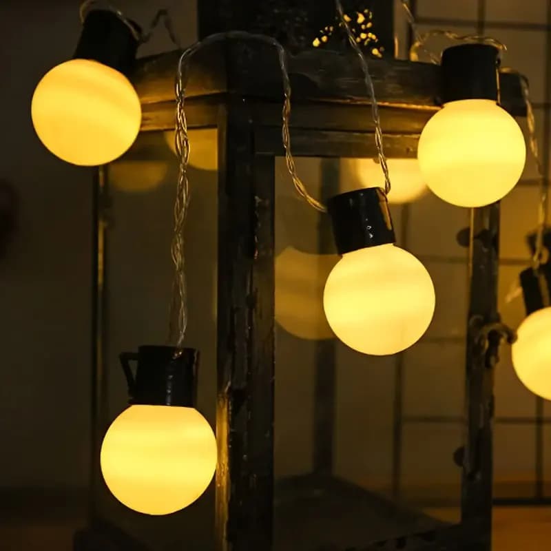 Holiday Balls String Lights Indoor LED Christmas Garden Decoration Room Lights Outdoor Battery USB Powered Camping Lights 204