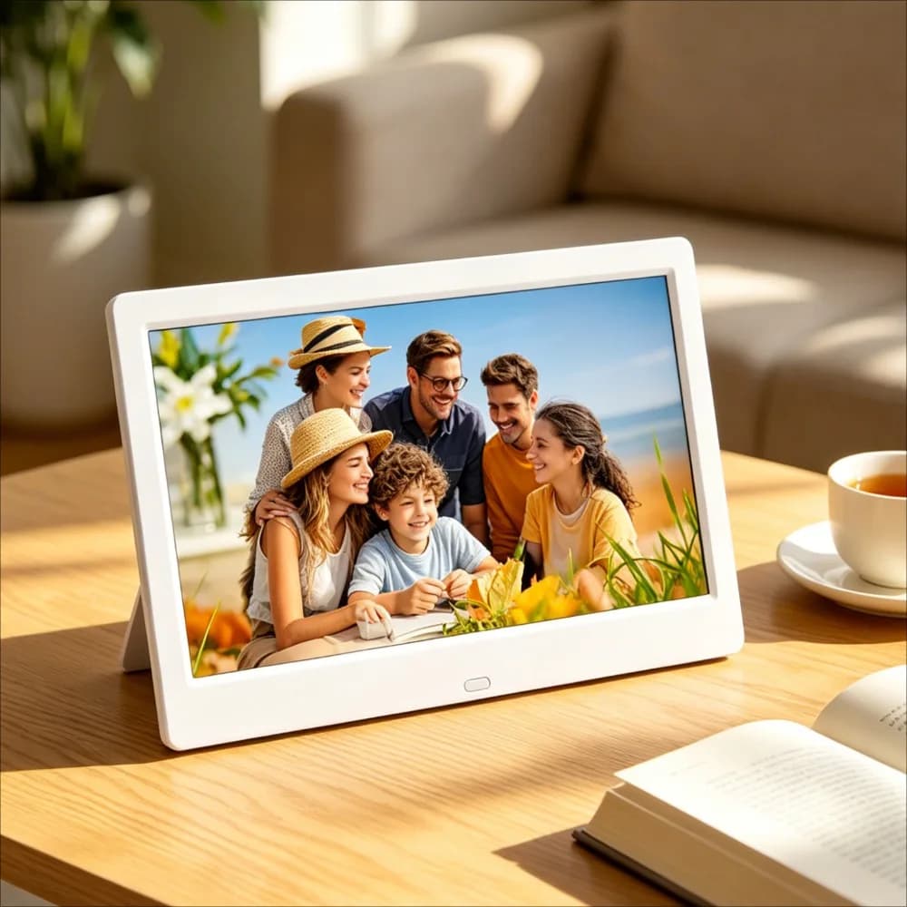 10" HD Digital Photo Frame – Full Function Electronic Album, Music & Video Player with Remote Control, Home/Office Use