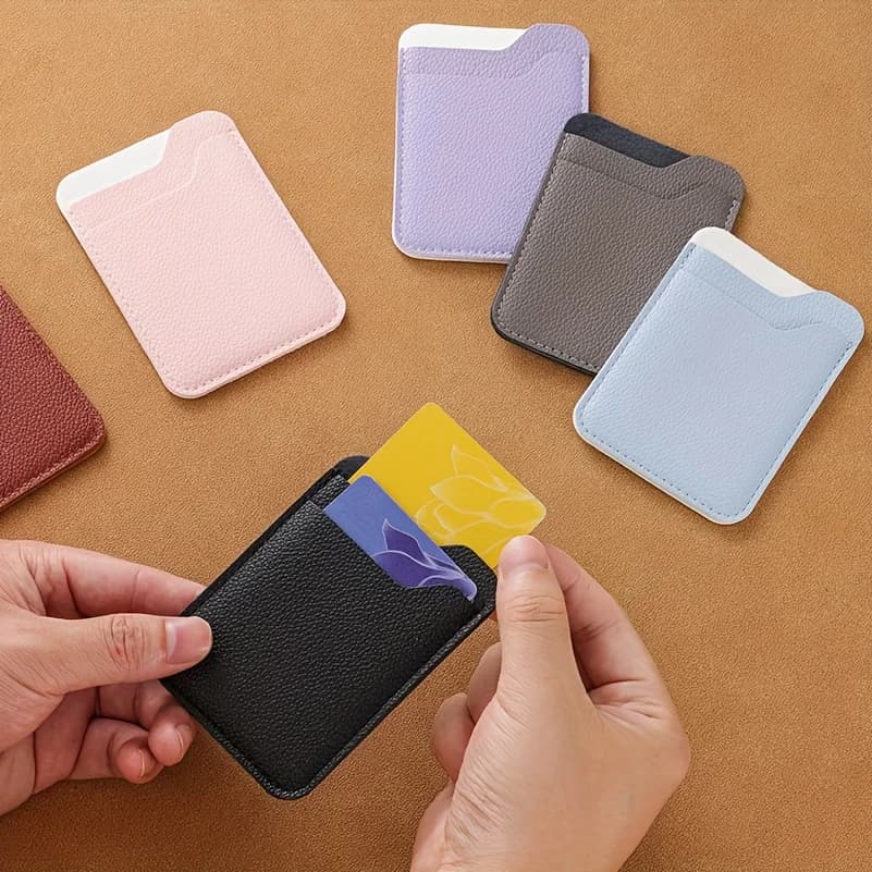 Portafoglio porta carte multiuso unisex con 2 scomparti per carte, ecopelle sintetica resistente, bordeaux - Organizer compatto per documenti e contanti