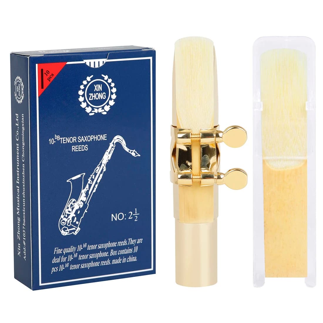 10Pcs/Set Bb Tenor Saxophone Reed 2.5 Strength B Flat Tenor Saxophone Reed Professional Woodwind Instrument Parts & Accessories