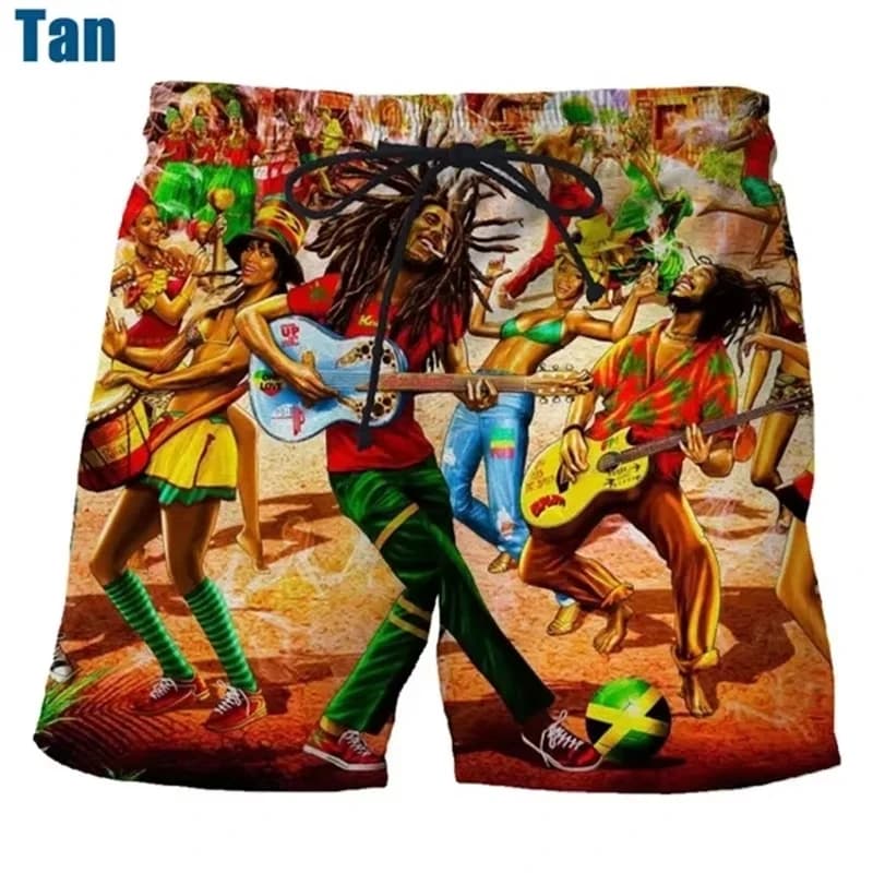 Cantante rock 3D Bob Marley Reggae Pantaloncini da uomo Sport Pantaloncini da palestra Uomo Costume da bagno Pantaloncini da uomo Donna Costume da bagno Pantaloncini per bambini Pantaloni corti