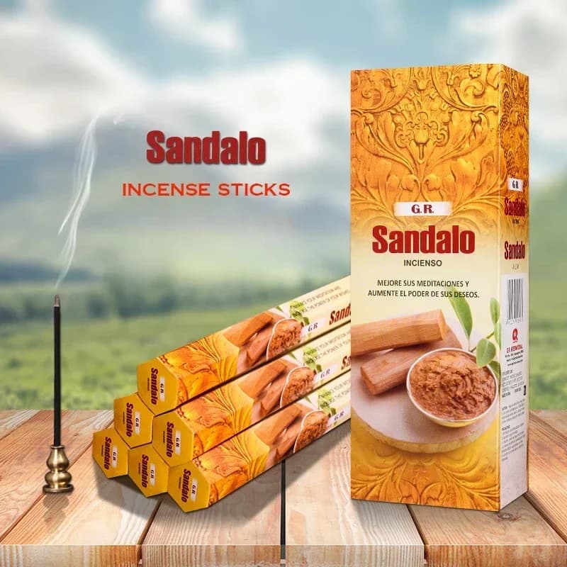 40/20 Bastoncini di Incenso Originale GR Bastone di Legno di Sandalo Jazmin Sri Ganesh Royal Oudh Bastone di Aroma Indiano per Incenso di Meditazione Domestica