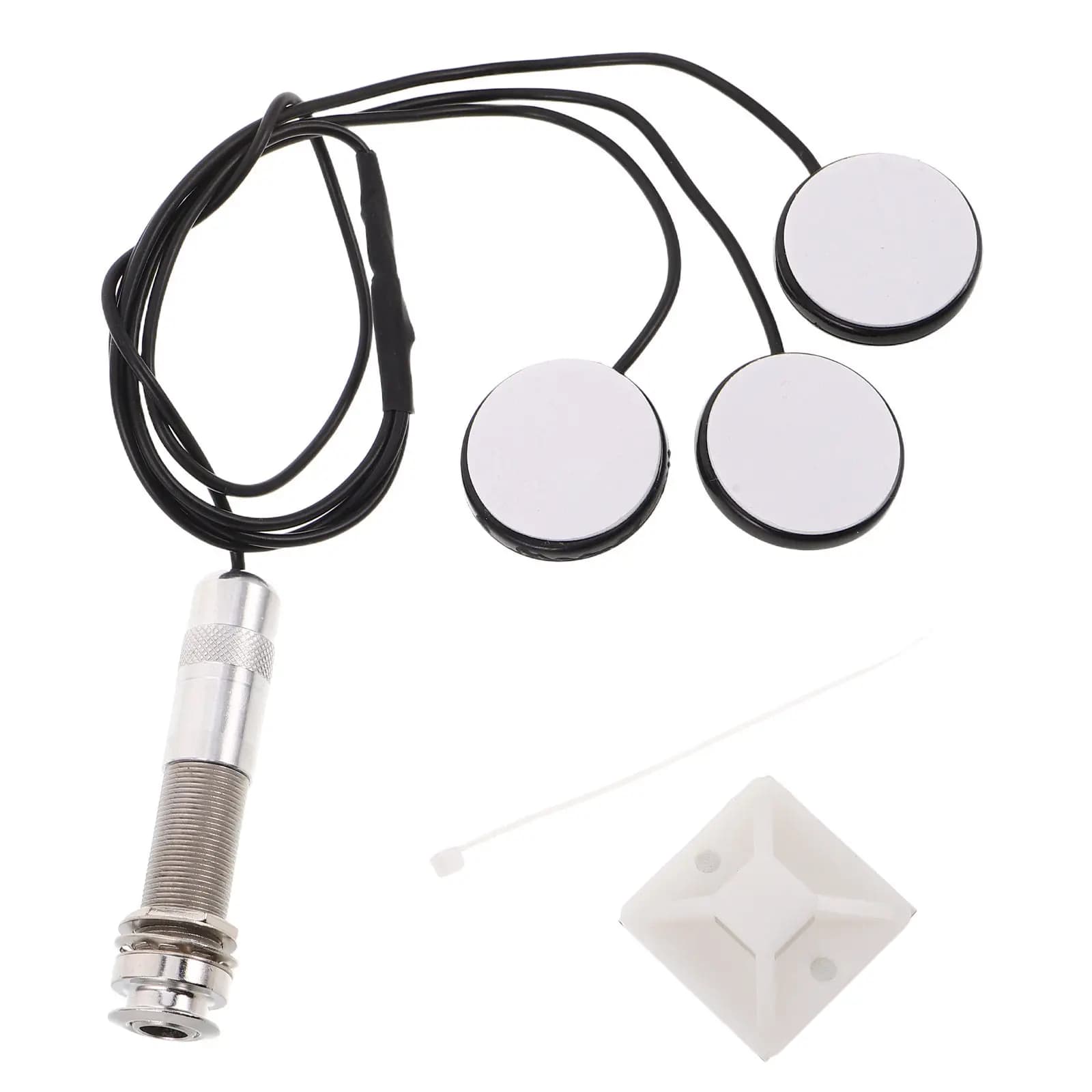 1Set Acoustic Guitar Pickup Piezo Transducer 3in1 Self Adhesive High Sensitivity Guitar Ukulele Mandolin Transducer Noise