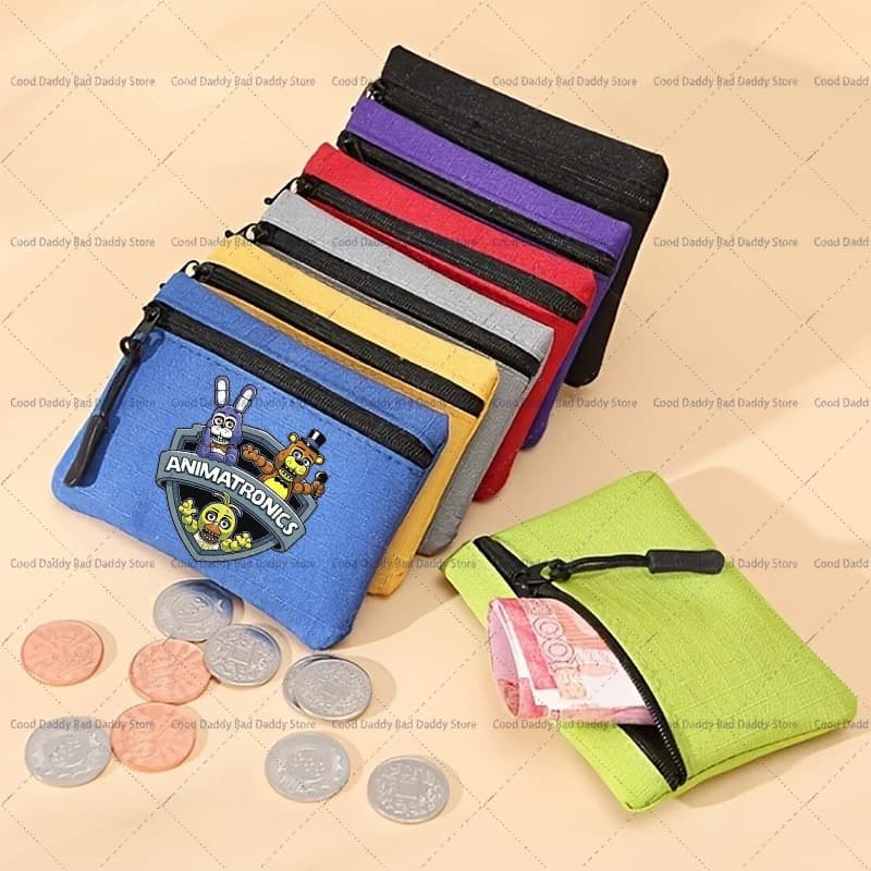 Game FNAF Mini Wallet Baby Wallet Carrying Five Night At Freddy Print Small Storage Card Holder Round Auricular Money Bags Gift