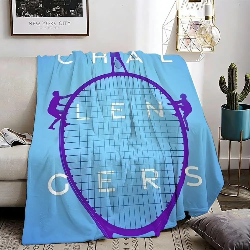 Movie Challengers Throw Lightweight 240g Flannel Blanket Soft Skin-friendly for Summer Cooling