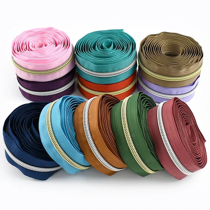 2/5/10/20 Metri Meetee 5 # Cerniera in nylon continua a spirale, cerniere in plastica a rotolo al metro, kit di riparazione e forniture per cucito e abbigliamento