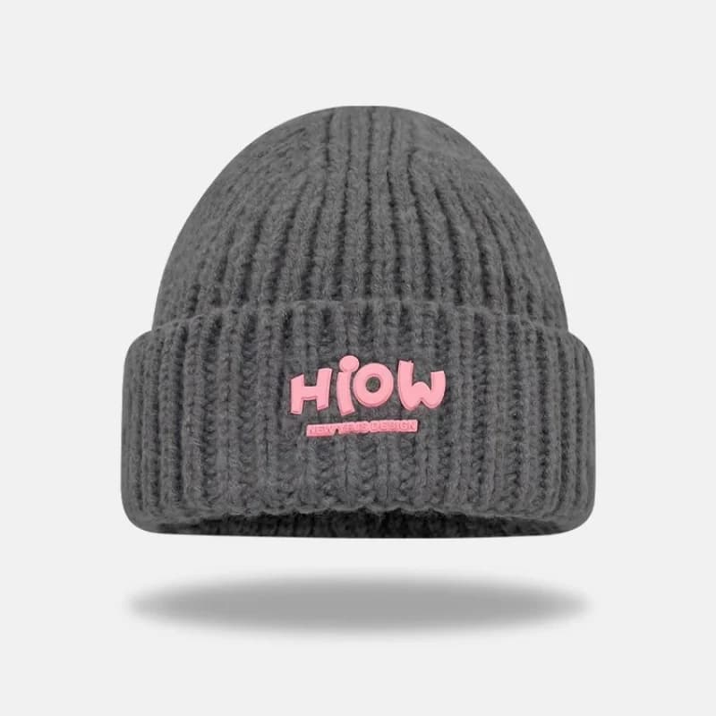 Cappello lavorato a maglia con nome della lega del designer giapponese Cappello a cuffia in lana calda di marca di moda autunno e inverno per bambini