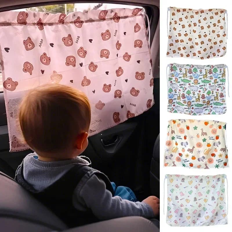 NUOVA Tenda Parasole Universale per Auto, Protezione Solare, Motivo Floreale, Tenda Privacy per Bambini