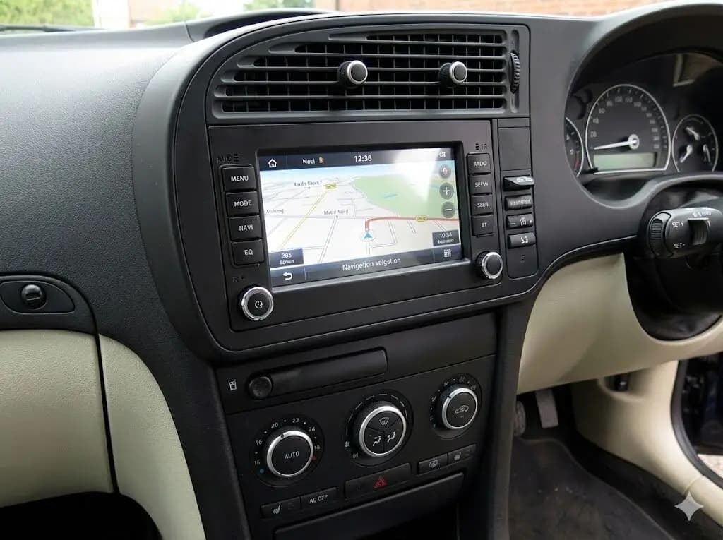 Autoradio OEM 7" con Carplay e Bluetooth per SAAB 9-3 93 2007-2012, Stereo Multimediale con Mappe IGO, GPS, WIFI, FM, MP3