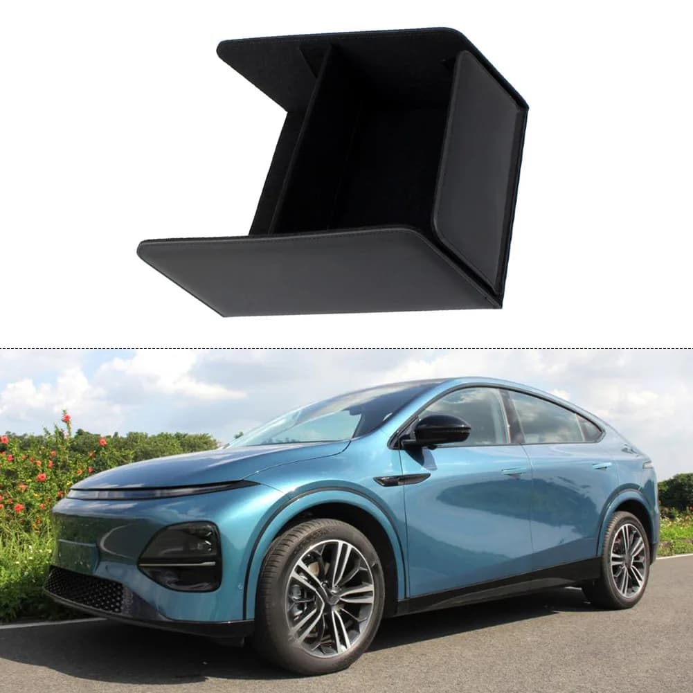 Scatola portaoggetti in pelle PU per console centrale inferiore auto, organizer per sottocruscotto per XPeng G6, accessorio per interni
