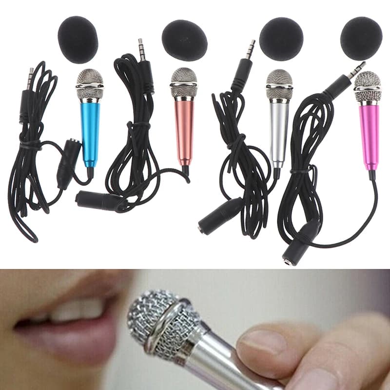 【AD】Portable 3.5mm Stereo Studio Mic KTV Karaoke Mini Microphone For Smart Phone Laptop PC Desktop Handheld Audio Microphone