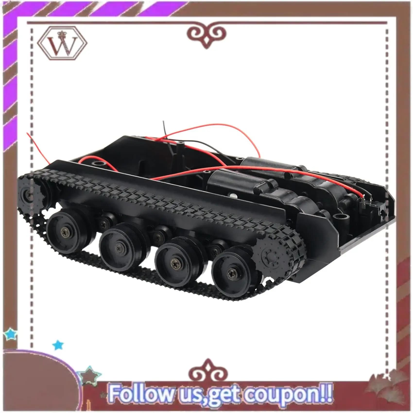ABBG-2X Rc Smart Robot Tank Carro Armato Telaio Kit Rubber Pista Cingolato Per Arduino 130 Motor Robot DIY For Children