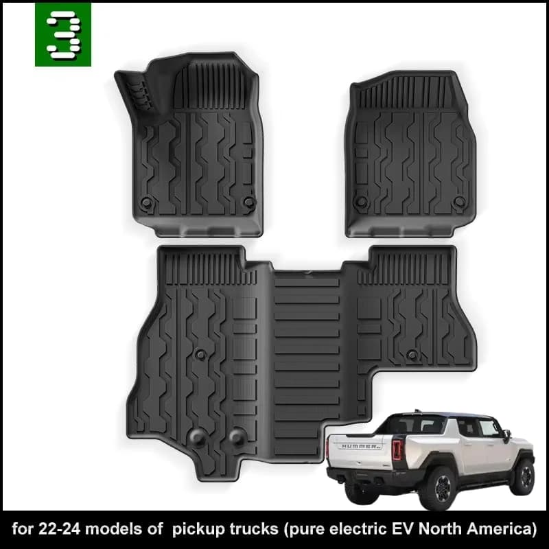 Use for GMC HUMMER EV pickup carpet HUMMER EV PK luggage mat complete set Trim to fit for HUMMER EV PK waterproof mat