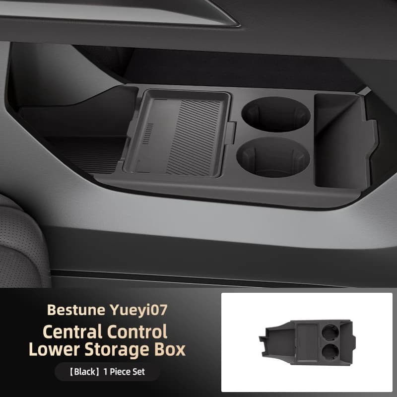 Per Bestune Yueyi 07 2025: Scatola portaoggetti inferiore in silicone per console centrale, organizer per occhiali, accessori per la modifica degli interni auto