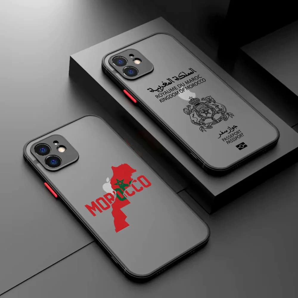 Custodia per passaporto Marocco per Samsung Galaxy S25 S24 S23 S22 S21 S20 S10 FE Note20 Plus Ultra Lite 5G Cover posteriore