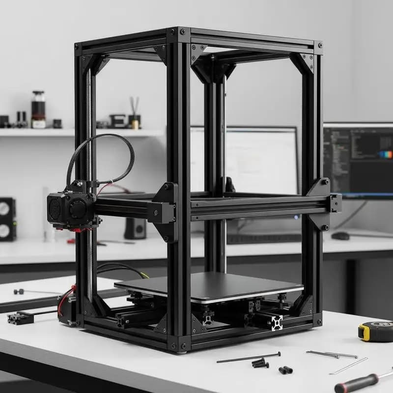 4 Pezzi Profilo in Lega di Alluminio da 1200mm per Stampante 3D, Macchina CNC, Incisione Laser, Barra Lineare Anodizzata Nera Standard Europeo, Telaio Strutturale Estruso ad Alta Resistenza, Serie 2020, Componenti Hardware Fai-da-te per Mobili, Lunghezza 47.2 pollici