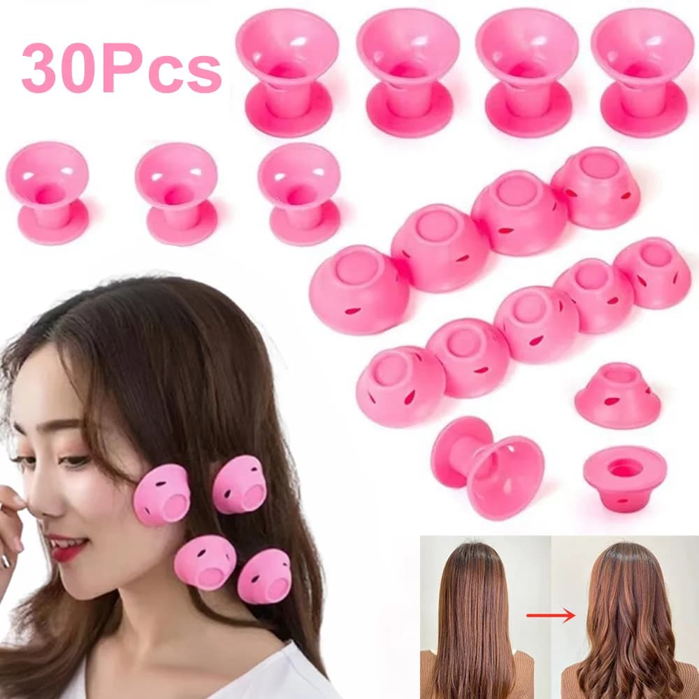 30 pieces hair curlers without heat spiral curlers without heat wave trainers diy tools for hair styling at night