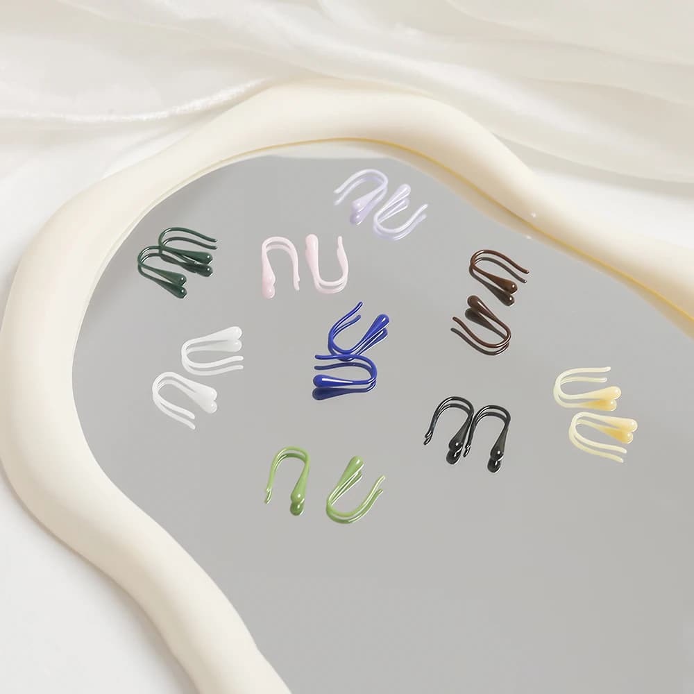 New Material Bioceramic Water Drop Mini Stud Earrings For Women Fashion Jewelry Allergy Prevention Piercing Ear Hole Accessory