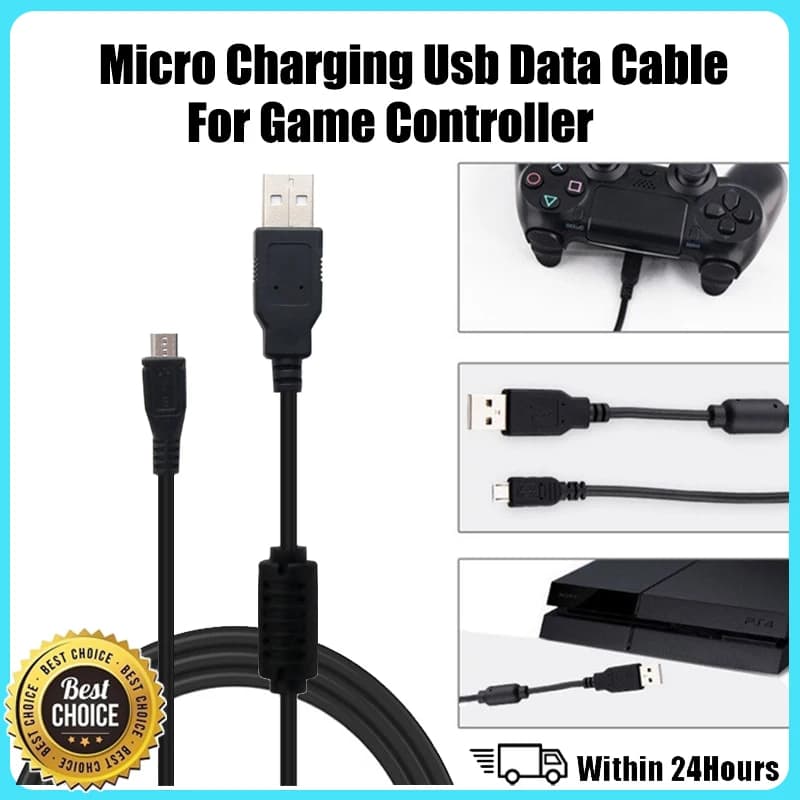 【Consegna veloce】 Cavo dati di ricarica micro USB da 2 m Cavo di alimentazione per controller gamepad PS4/XBOX One per accessori PS4 e telefono cellulare