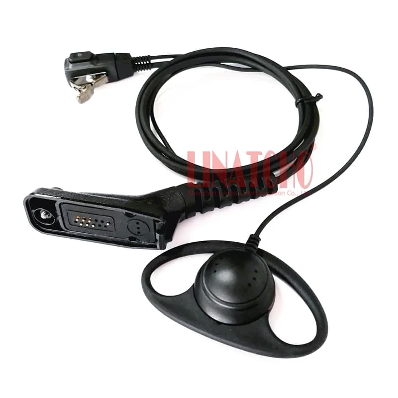 Auricolare flessibile con anello a D, microfono PTT per XiR P8200 P8208 XPR6550 Walkie Talkie