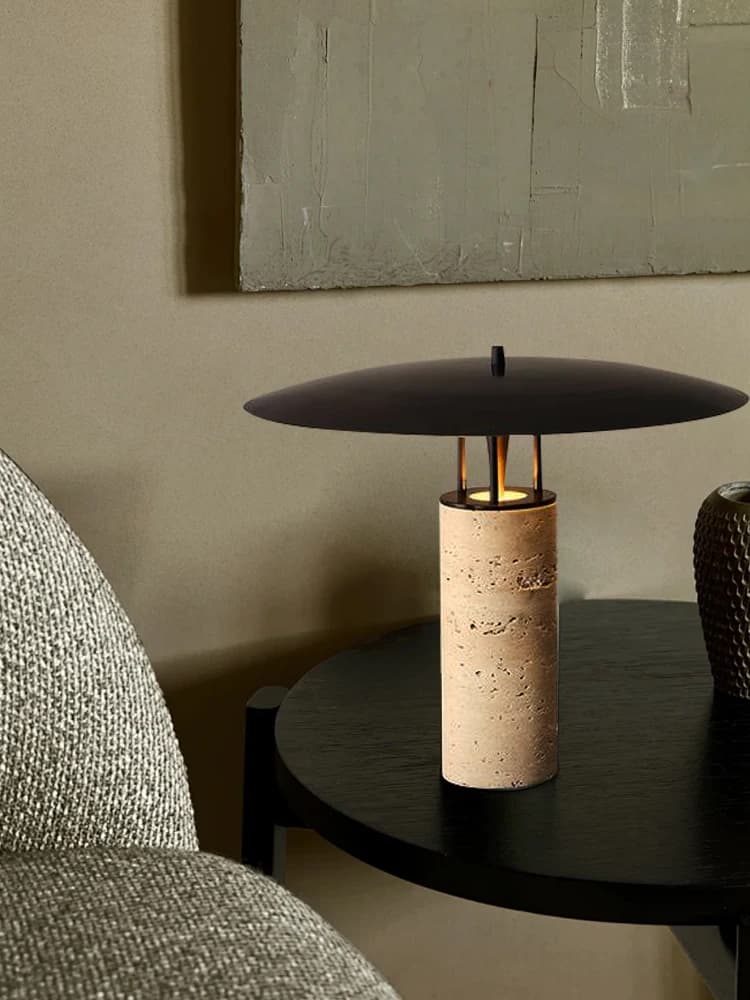 Decorazione domestica Lampada da tavolo in pietra di caverna di lusso Lampada da tavolo a LED Luci d'atmosfera Paralume in vetro trasparente Luci da scrivania per comodino da ufficio