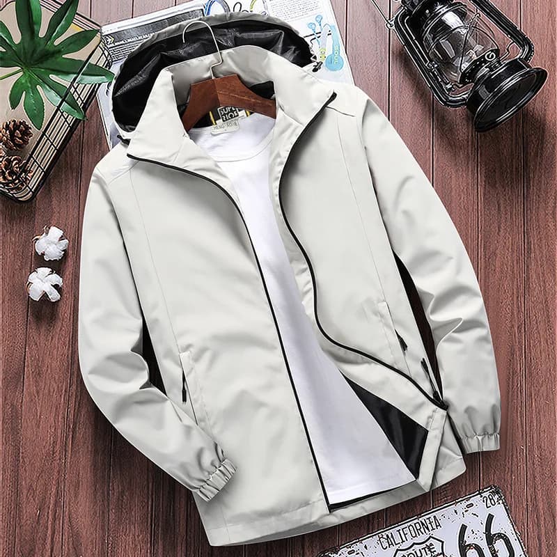 Giacca Sportiva da Uomo Primaverile e Autunnale, Nuovo Stile, Antivento, Impermeabile, Taglie Grandi, Casual, alla Moda, con Maniche Lunghe e Tasche con Zip