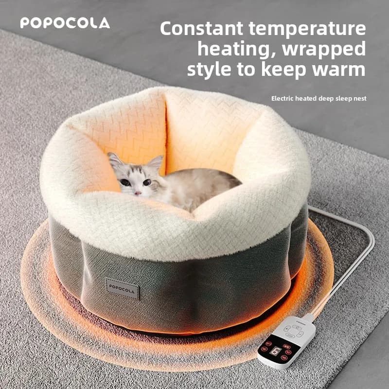 Electric heating cat nest winter pet cat kennel closed electric blanket intelligent constant temperature winter warm heating