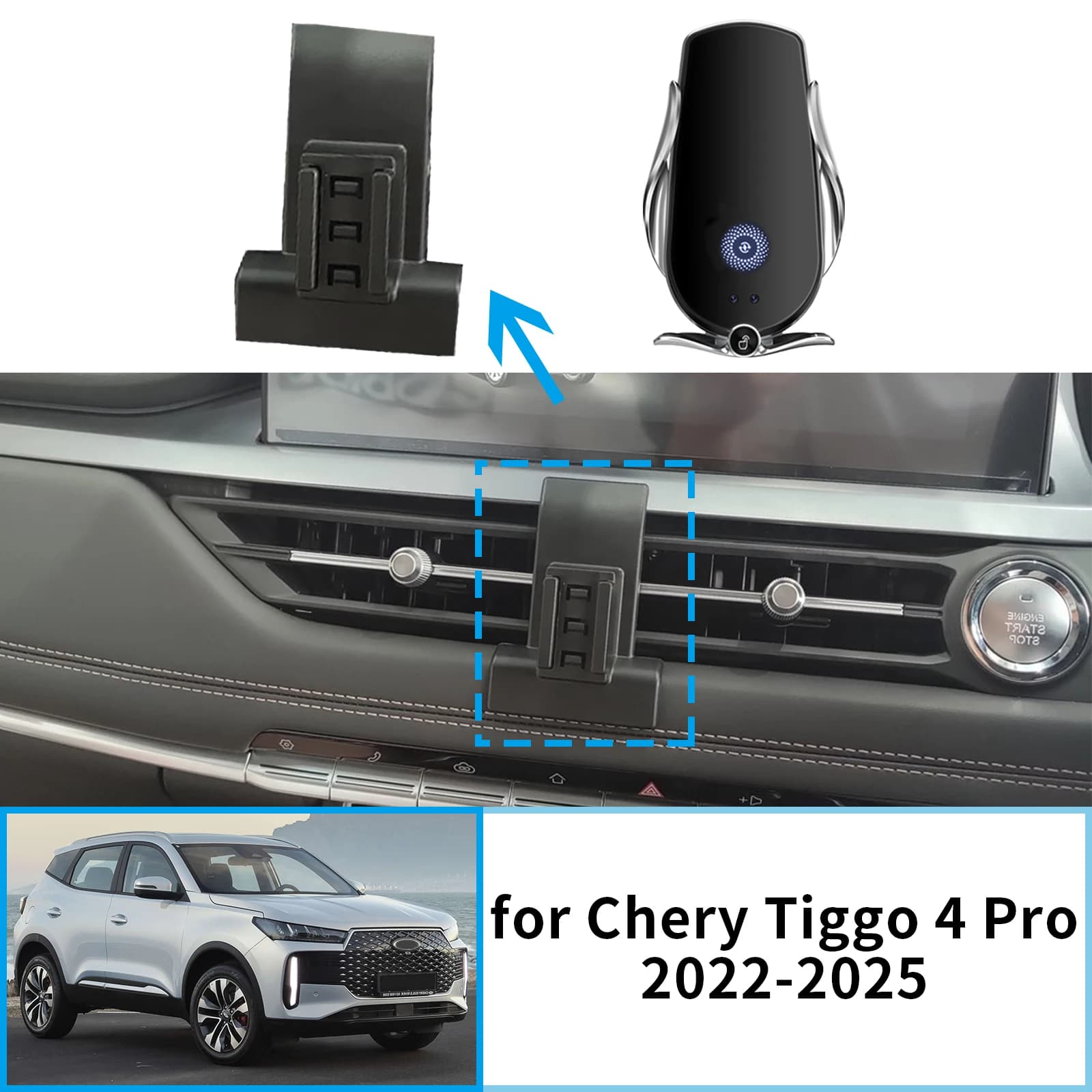 Supporto per telefono cellulare per auto per Chery Tiggo 4 Pro 2022 2023 2024 2025 Staffa GPS Supporto di navigazione Accessori auto