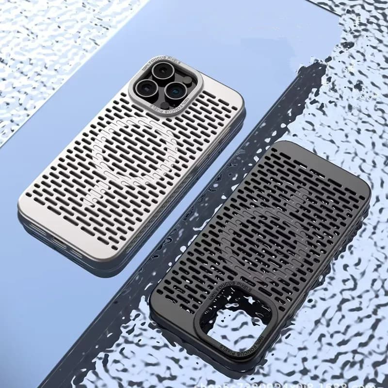 Custodia magnetica di dissipazione del calore cava di lusso per Magsafe IPhone 15 14 13 12 11 Pro Max Plus 15Pro IPhone15 i15 Cover per telefoni usati