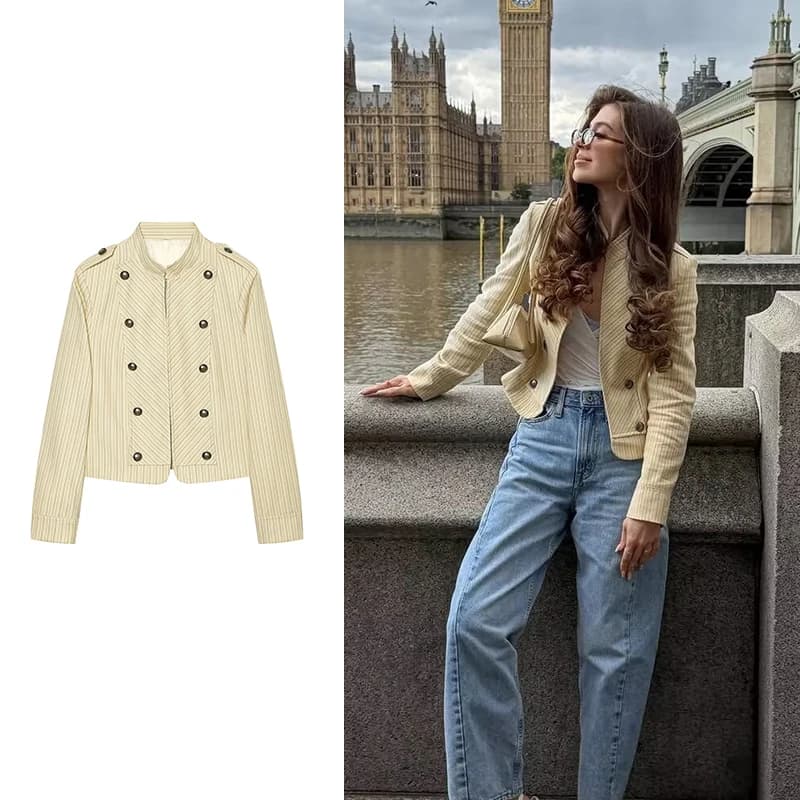Autumn New Women's Jackets 2026 Chic Slim Elegance Napoleon Women's Warm Coats Autumn Fashion Street Casual Blouse Jackets
